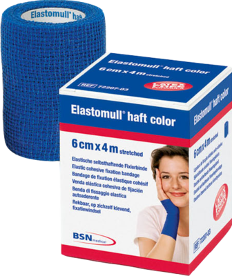 ELASTOMULL haft color 6 cmx20 m Fixierb.blau