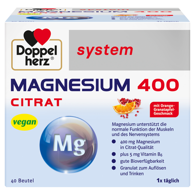 DOPPELHERZ Magnesium 400 Citrat system Granulat