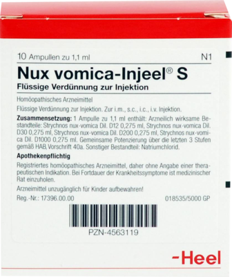 NUX VOMICA INJEEL S Ampullen