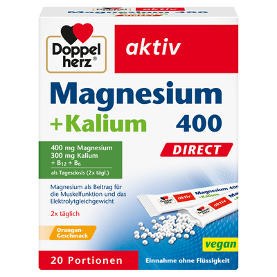 DOPPELHERZ Magnesium+Kalium DIRECT Portionsbeutel