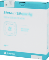 BIATAIN Silicone Ag Schaumverband 12,5x12,5 cm