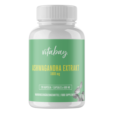 ASHWAGANDHA EXTRAKT 1800 mg vegan Kapseln