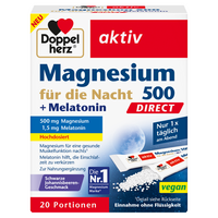 DOPPELHERZ Mag.500 für die Nacht+Melatonin DIRECT